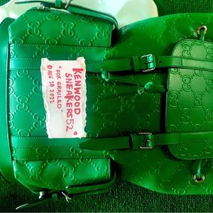 Apple green Gucci backpack new